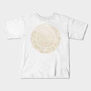 Medallion Pattern in Pale Tan Kids T-Shirt